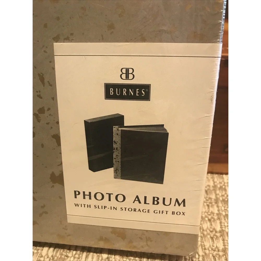 Burnes Photo Album Gold Speckled Grey‎ with Slip-In Storage Gift Box A75246